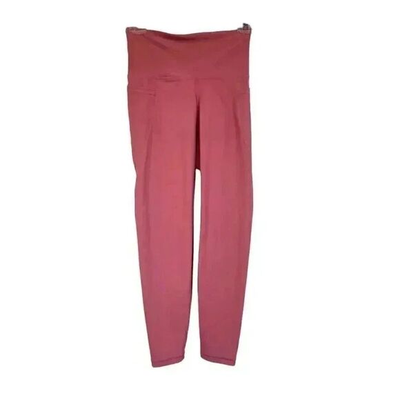 Old Navy Women's Rose Pink Poly/Spandex High Rise Leggings w Pockets - Picture 2 of 10
